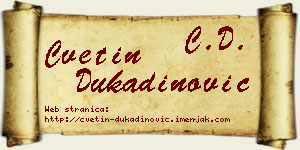 Cvetin Dukadinović vizit kartica